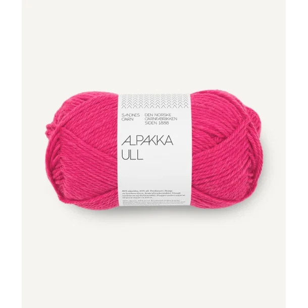 Sandnes - Alpakka Ull Fv. 4518 Hot Pink. 