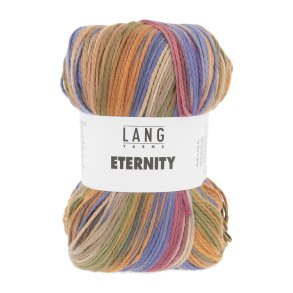 Lang Yarns - Eternity Fv. 03 Orange/Oliven/Periwinkle Multi