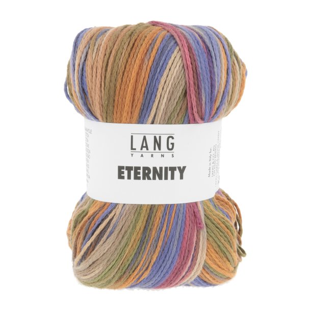 Lang Yarns - Eternity Fv. 03 Orange/Oliven/Periwinkle Multi