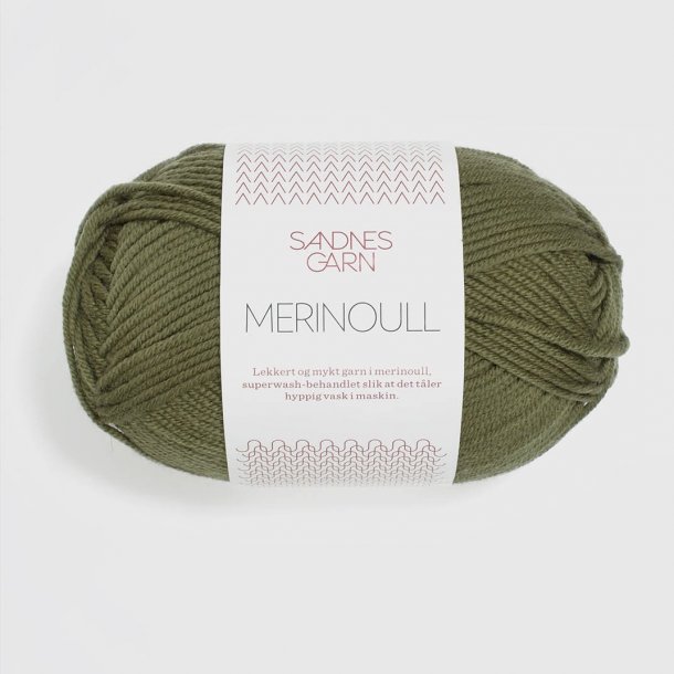 Sandnes - Merino Ull Farve 9364 Oliven Grn.