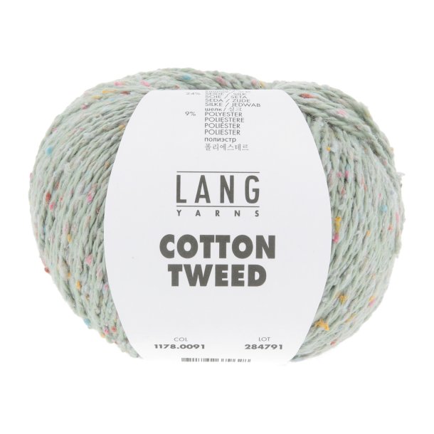 Lang Yarns - Cotton Tweed Fv. 91 Pastel Gr�n