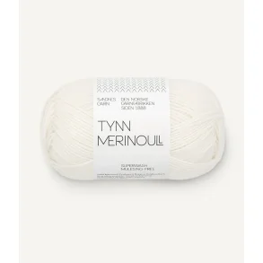 Sandnes - Tynn Merinoull Fv. 1001 True White