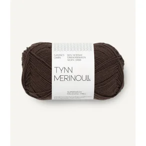 Sandnes - Tynn Merinoull Fv. 3081 Dark Brown