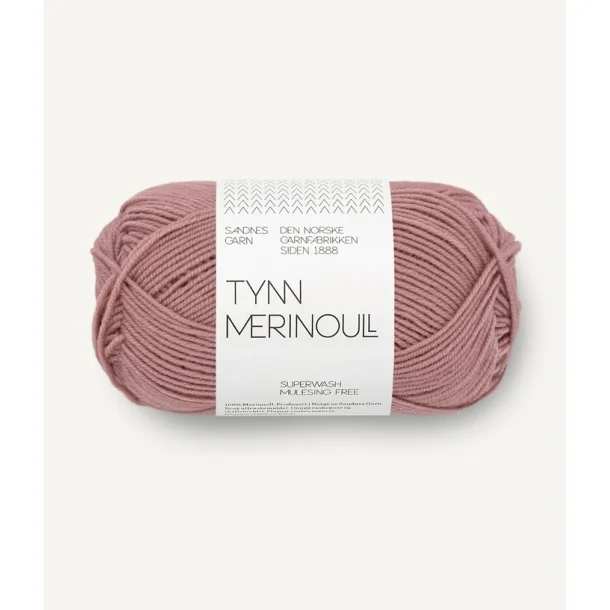 Sandnes - Tynn Merinoull Fv. 4032 Misty Rose