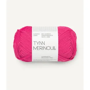 Sandnes - Tynn Merinoull Fv. 4518 Hot Pink