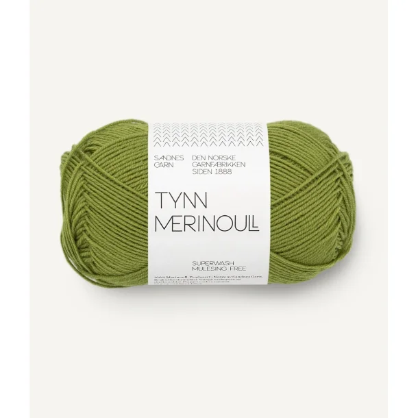 Sandnes - Tynn Merinoull Fv. 9564 Matcha. 