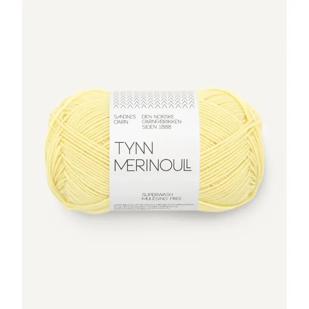 Sandnes - Tynn Merinoull Fv. 9602 Lemonade
