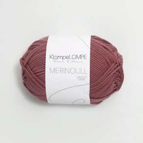 KlompeLOMPE - Merinoull Fv. 4344 Mrk Pudder Rosa.