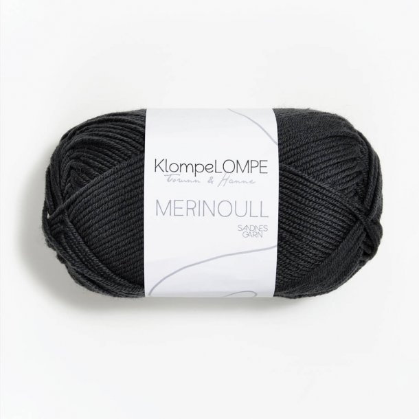 KlompeLOMPE - Merinould Farve. 5885 Dmpet Sort.