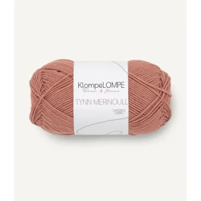 KlompeLOMPE - Tynn Merinoull Fv. 3544 Brun Rosa 