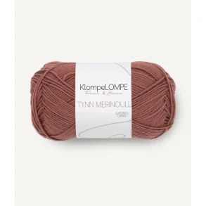 KlompeLOMPE - Tynn Merinoull Fv. 4043 Blomme Rosa. 