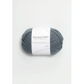 KlompeLOMPE - Tynn Merinoull Farve 7251 Bl�petrol