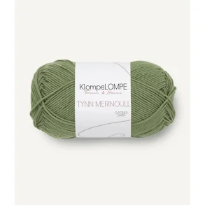 KlompeLOMPE - Tynn Merinoull Fv. 9052 Mrk Puddergrn