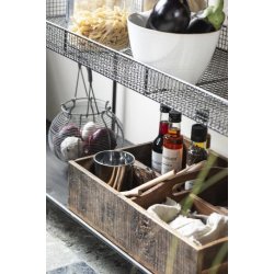 Kasse m/4 rum og hank p� tv�rs UNIKA