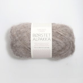 Sandnes - Brstet Alpakka Fv. 2650 Beige Meleret