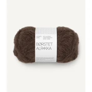 Sandnes - Brstet Alpakka Fv. 3082 Mrk Brun. 