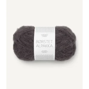 Sandnes - Brstet Alpakka Farve 3800 Bristol Black 