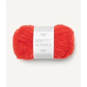Sandnes - Brstet Alpakka Fv. 4018 Scarlet Red. 