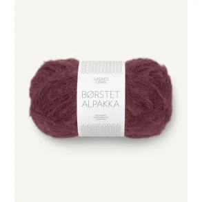 Sandnes - Brstet Alpakka Fv. 4372 Dyb Burgunder. 