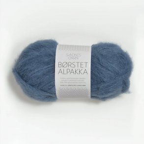 Sandnes - Brstet Alpakka Farve 6042 Mrk Himmelbl