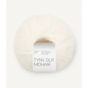 Sandnes - Tynn silk Mohair Fv. 1001 True White