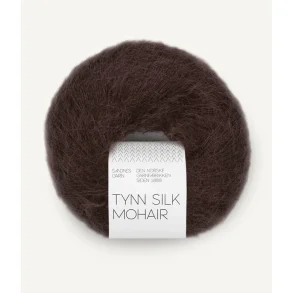 Sandnes - Tynn silk Mohair Fv. 3591 Chocolate Plum. 