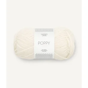 Sandnes - Poppy Fv. 1002 Hvid. 