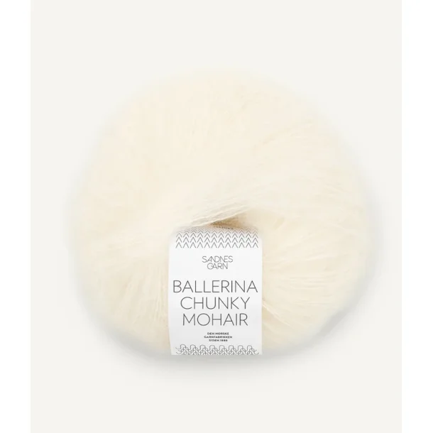 Sandnes - Ballerina Chunky Mohair Fv. 1012 Hvid