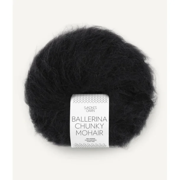 Sandnes - Ballerina Chunky Mohair Fv. 1099 Sort