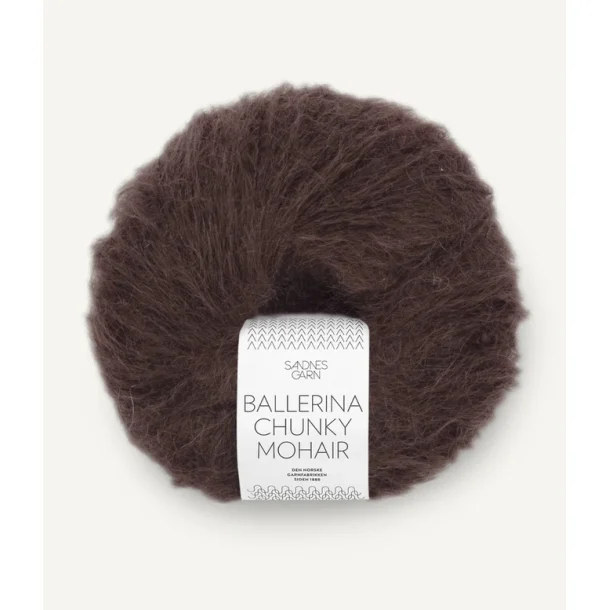 Sandnes - Ballerina Chunky Mohair Fv. 3591 Chocolate Plum. 