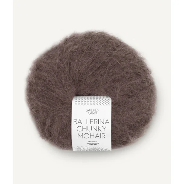 Sandnes - Ballerina Chunky Mohair Fv. 3880 Mrk Chokolade