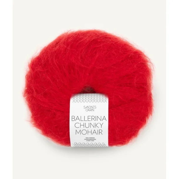 Sandnes - Ballerina Chunky Mohair Fv. 4219 True Red