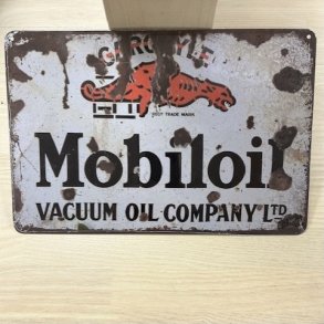 Metal Barskilt - Mobiloil... 20x30 Cm (B319)