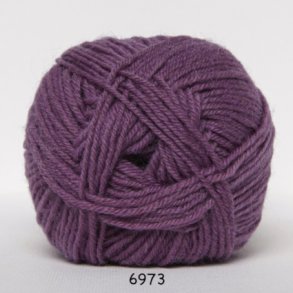 Hjertegarn - Sock 4 Strmpegarn fv 6973 Mrk Gammel Rosa