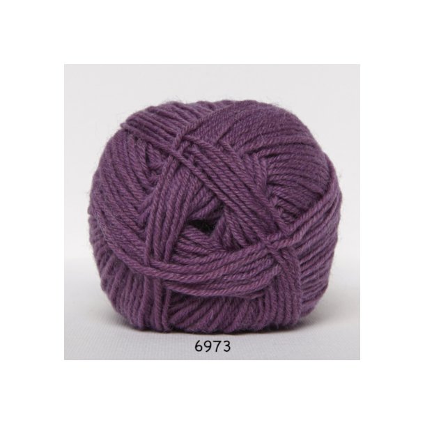 Hjertegarn - Sock 4 Strmpegarn fv 6973 Mrk Gammel Rosa