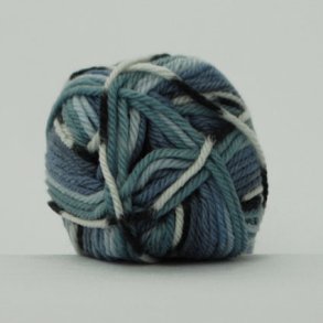 Hjertegarn- Ragg Strmpegarn Fv. 1269 Bl/Hvid Multi