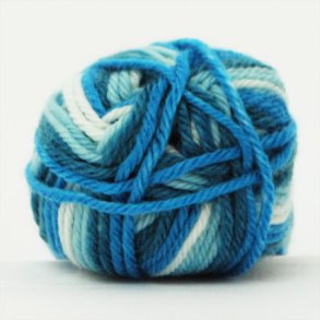 Hjertegarn- Ragg Strmpegarn Fv. 1270 Bl/Turkis Multi
