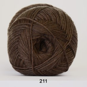 Hjertegarn - Aloe Sockwool Fv. 211 Brun