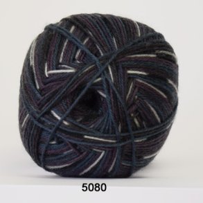 Hjertegarn - Aloe Sockwool Fv. 5080 Bl/Hvid