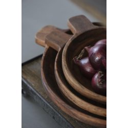 Fad m/lille hank i olieret akacietr 24 cm - Ib Laursen