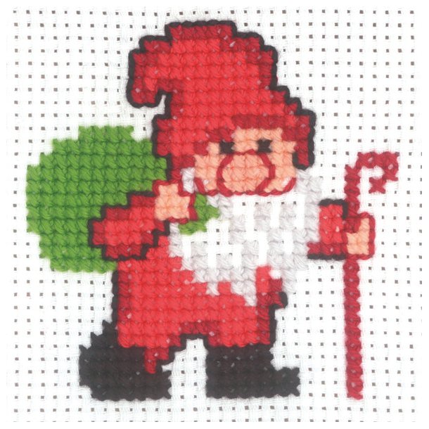 Broderi Kit "My First Kid" - Nisse m/sk og stok (14-0206)