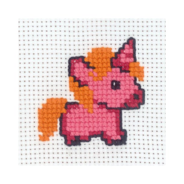 Broderi Kit "My First Kid" - Unicorn Rosa (14-3383)