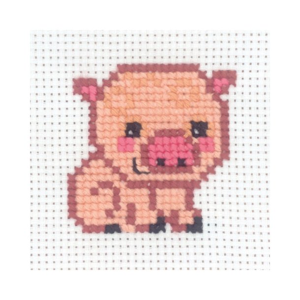 Broderi Kit "My First Kid" - Gris. (14-6191)