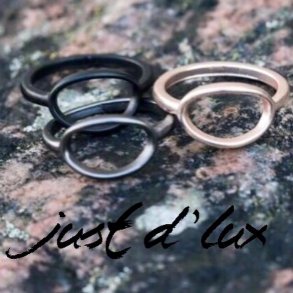 ROUND IN CIRKLES &hearts;  St�l ring fra Just d'lux - Sort