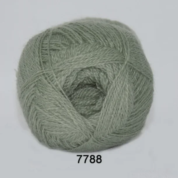 Hjertegarn - Alpaca 400 Fv. 7788 Lys St�vet Gr�n
