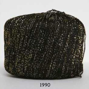 Hjertegarn - Glamour Lurex Fv 1990 Sort/Guld