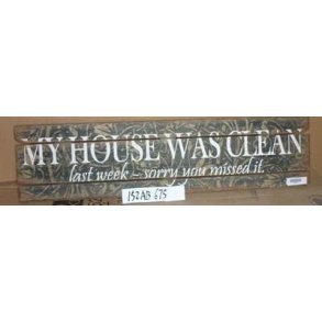 Trskilt med sjov tekst.   (no.128)