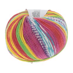 Lang Yarns - Merino 200 B�b� Color Farve 313 Gul/Lys Gr�n/R�d