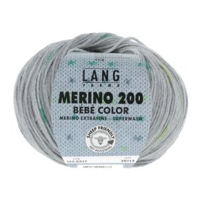 Lang Yarns - Merino 200 B�b� Color Fv. 317 Gr�gr�n