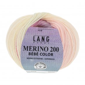 Lang Yarns - Merino 200 Bb Color Fv. 354 Rose/Bl/Gul